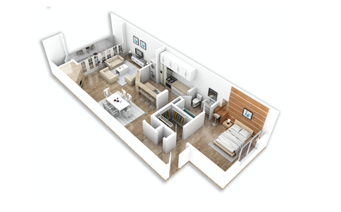 1 Bed | 1 Bath | 850 sq. ft.